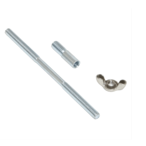 Luftrenarskruv med vingmutter och adapter