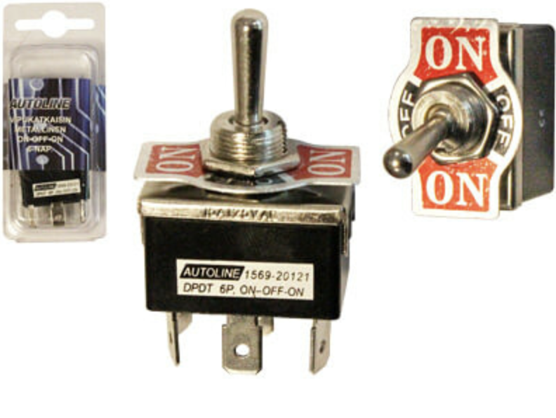 Vippkontakt på-av-på