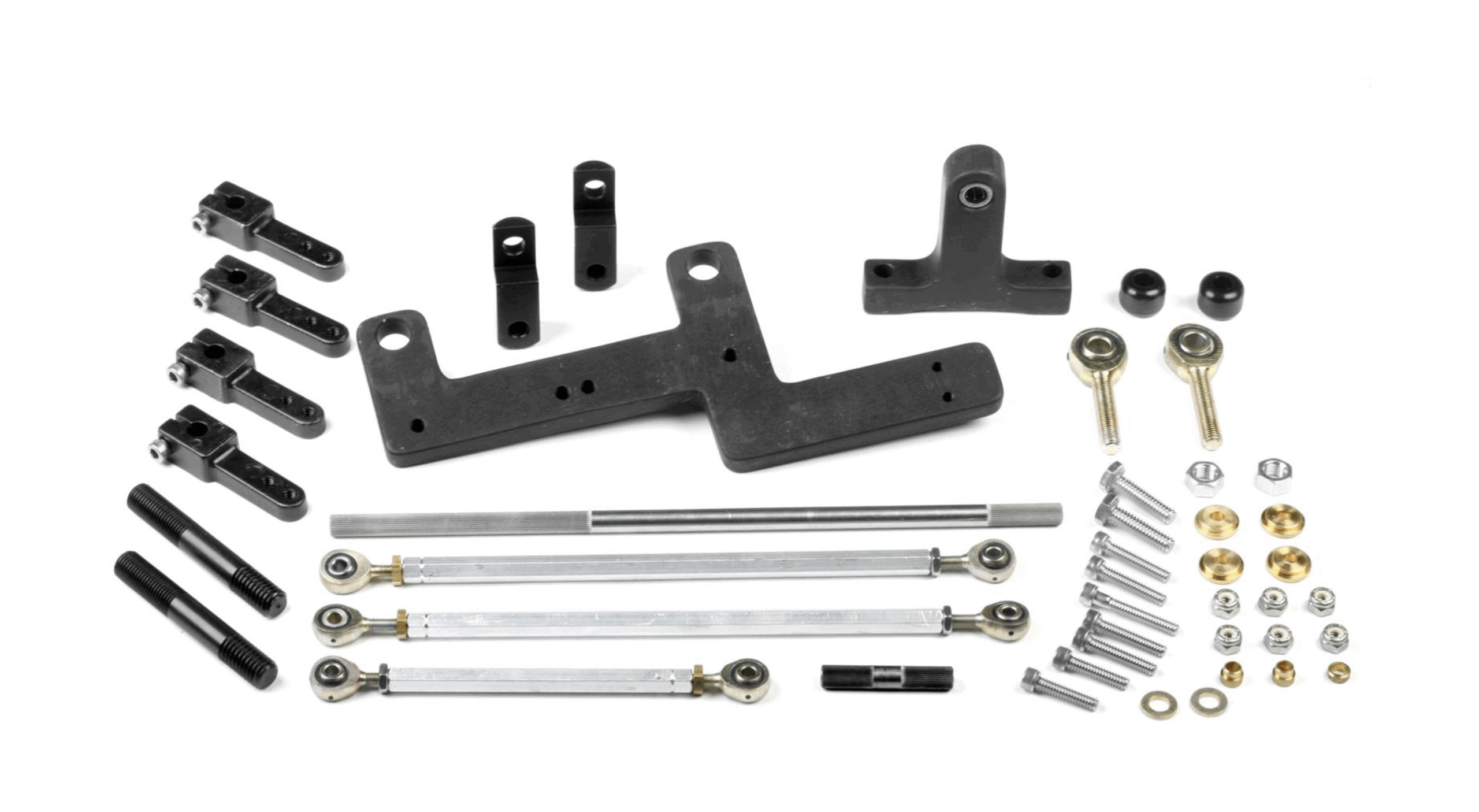 Weiand Hi-Ram förgasarlänkagesats dubbla förgasare