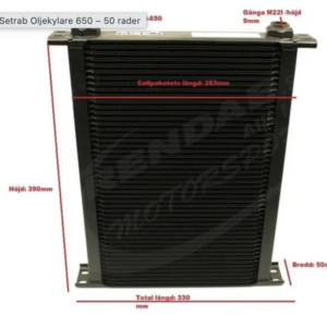 Setrab Oljekylare 650 – 50 rader